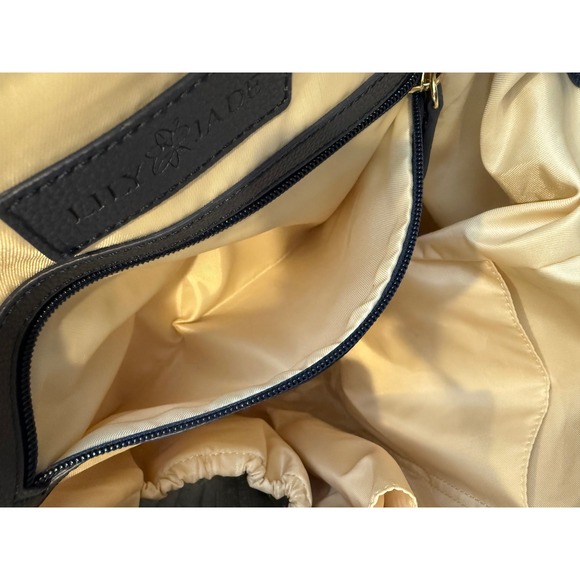 Lily Jade Anna Navy Blue Vegan Leather Diaper Bag Backpack Crossbody Tote - Picture 17 of 17